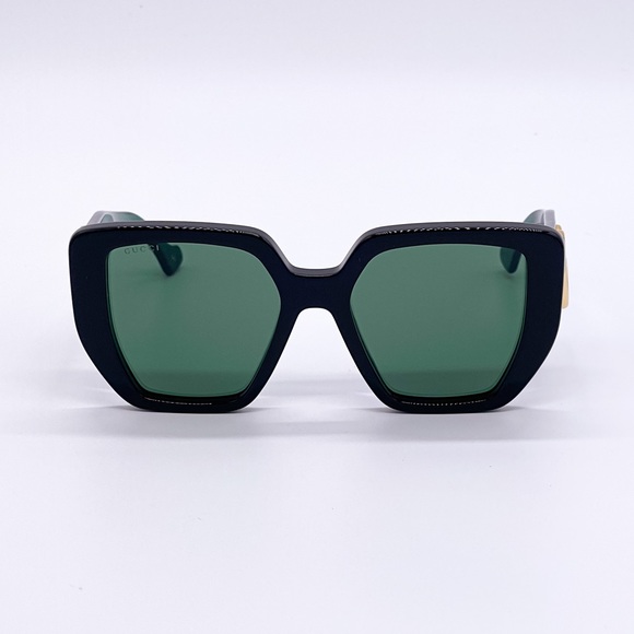 NEW GUCCI GG0956S 001 OVERSIZED GREEN BLACK WOMEN SUNGLASSES GUCCI - Picture 4 of 10